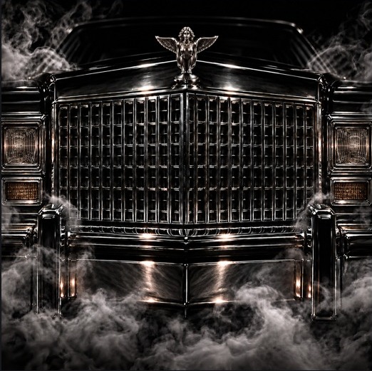 Chrome Houston slab grille with a sculpted hood ornament
